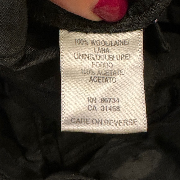 BCBG MaxAzria 100% Wool Black Wide Leg Pants Size 2 - Picture 5 of 10